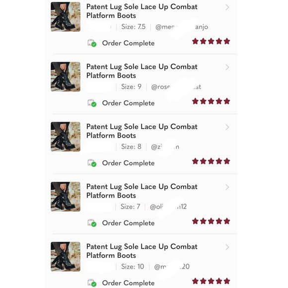 Patent Lug Sole Lace Up Combat Platform Boots - Picture 15 of 16